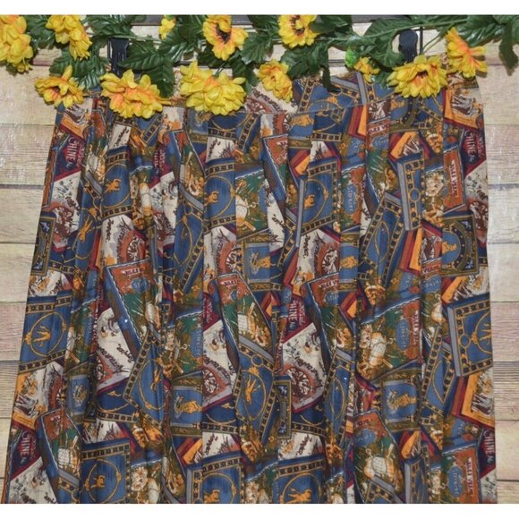 Vintage Eagle River Traders Ladies A-Line Brown Printed Maxi Skirt Size 16 - Picture 3 of 11